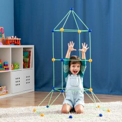 Kit de Construction de Fort pour Enfants Builkitt InnovaGoods 155 Pièces