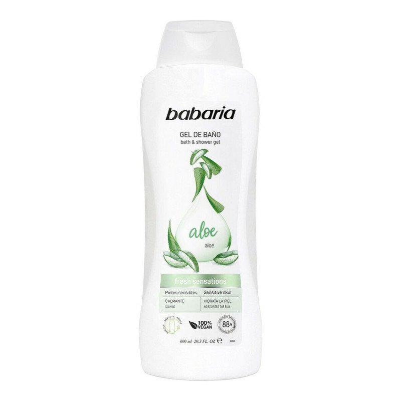 Gel pour le bain hydratant à l'aloe vera Babaria 125 ml (600 ml)