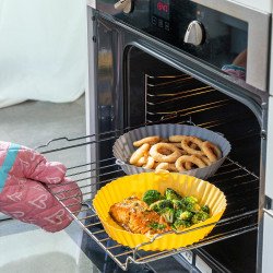 Paniers en Silicone avec Pinceau pour Friteuses à Air Mollicon InnovaGoods 2 Unités