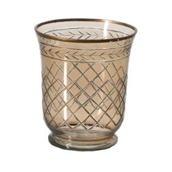 Bougeoir Marron Verre 15 x...