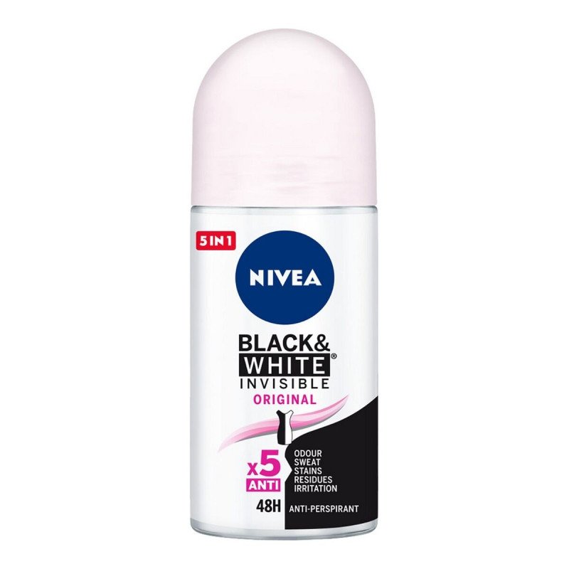 Déodorant Roll-On Black & White Invisible Original Nivea 4005900388636 (50 ml)